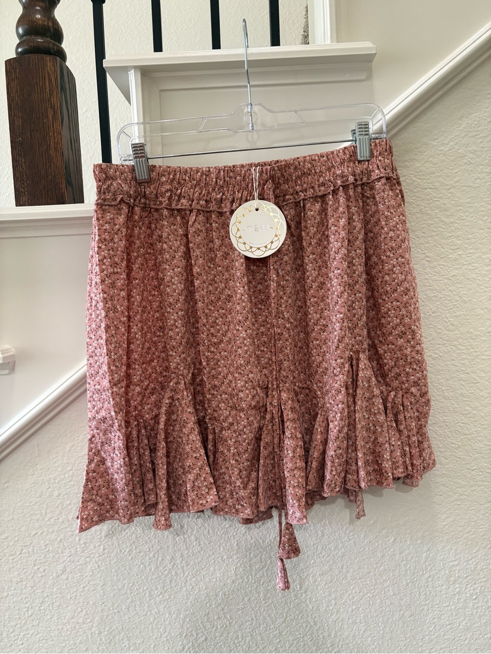 NWT Oddy Pink Floral Mini Skirt